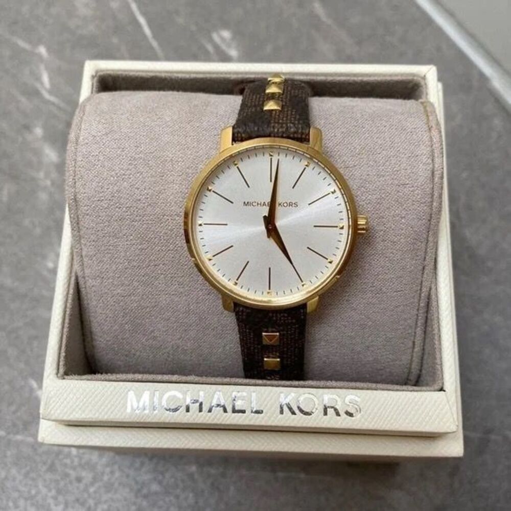 Michael‎ Kors Pyper Two-Hand Studded Brown Watch MK2871